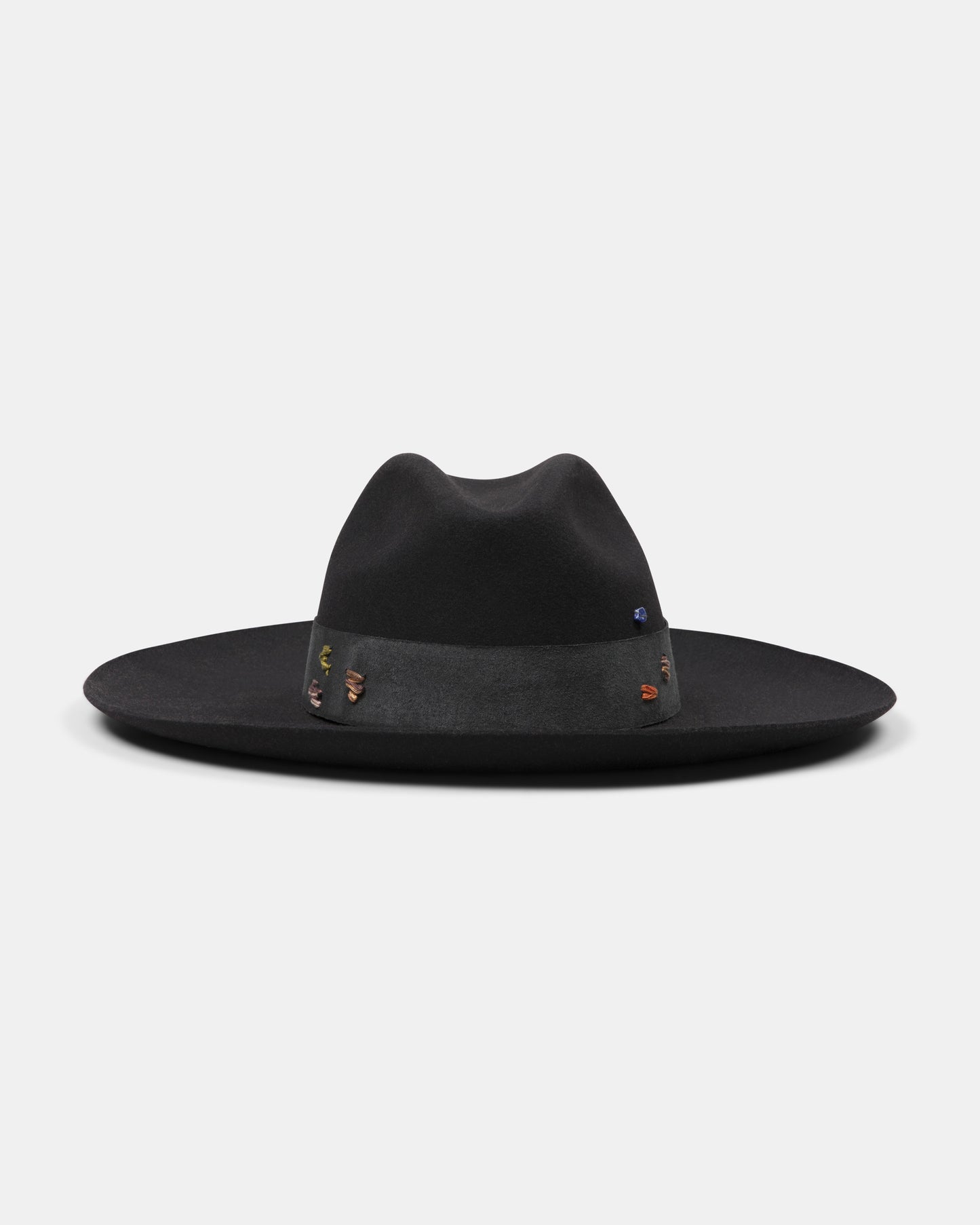 Masculine Stitch Black - Italian handmade hat from Florence | SUPERDUPER