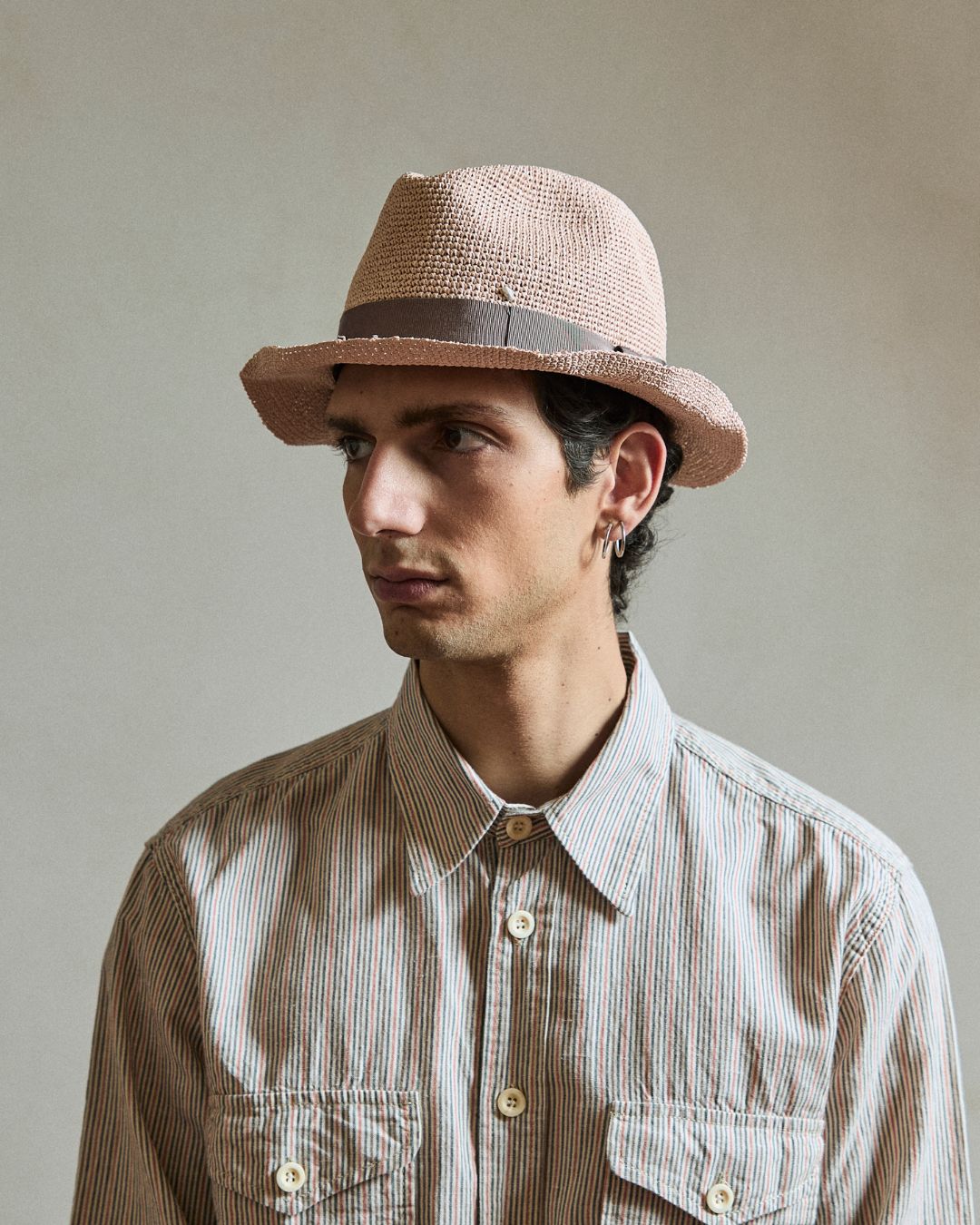 Hobo Paper Pale Pink - Italian handmade hat from Florence | SUPERDUPER