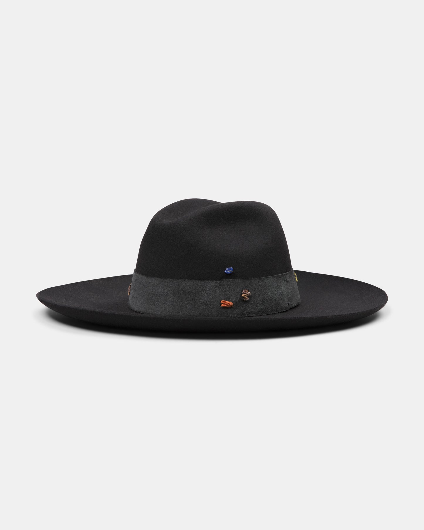 Masculine Stitch Black - Italian handmade hat from Florence | SUPERDUPER