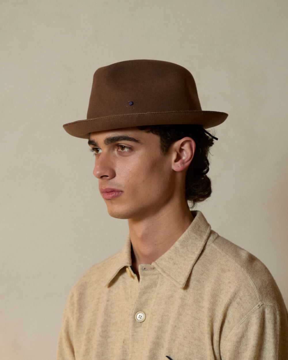 Hobo Sharp Hazelnut - Italian handmade hat from Florence | SUPERDUPER