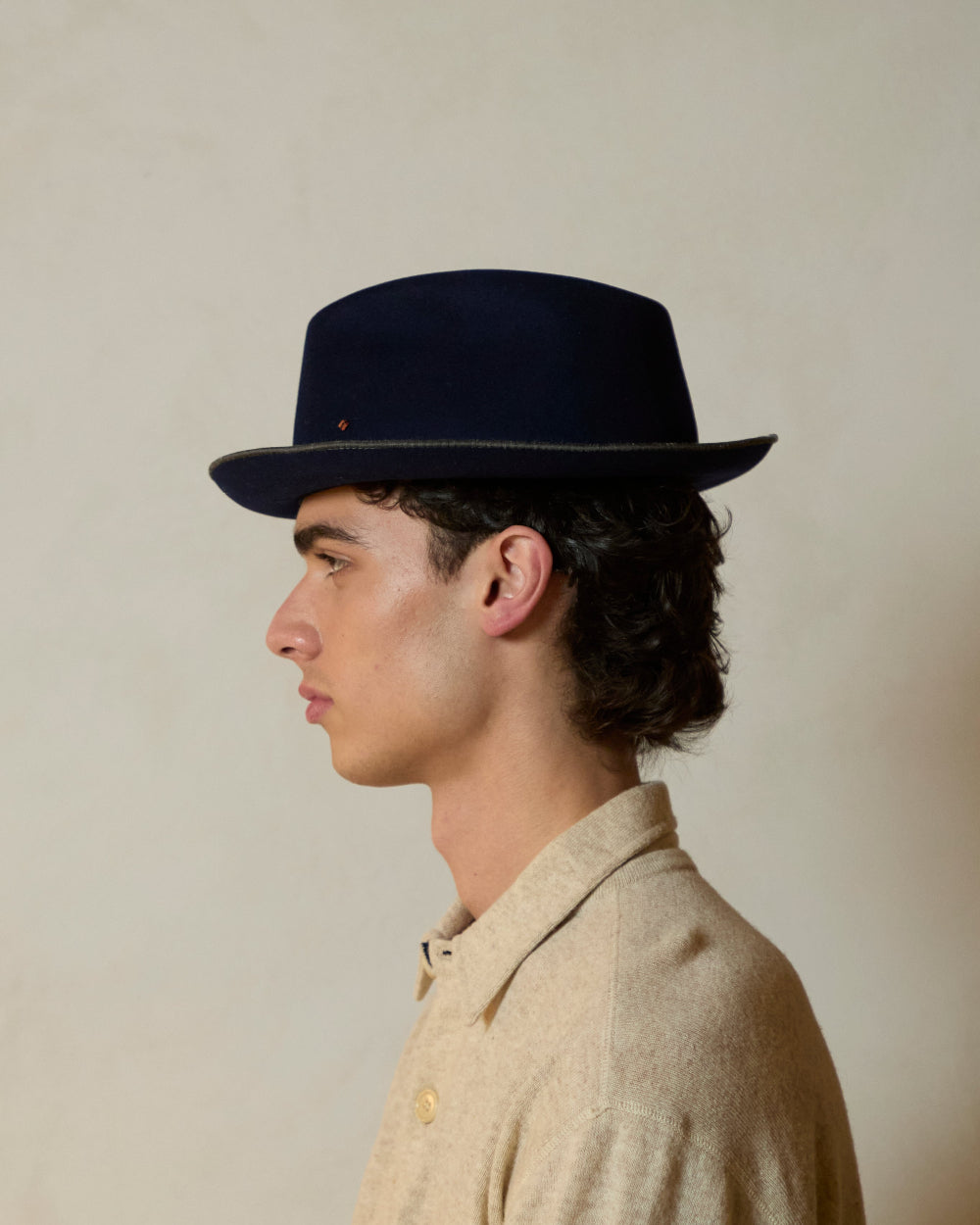 Hobo Sharp Blue - Italian handmade hat from Florence | SUPERDUPER