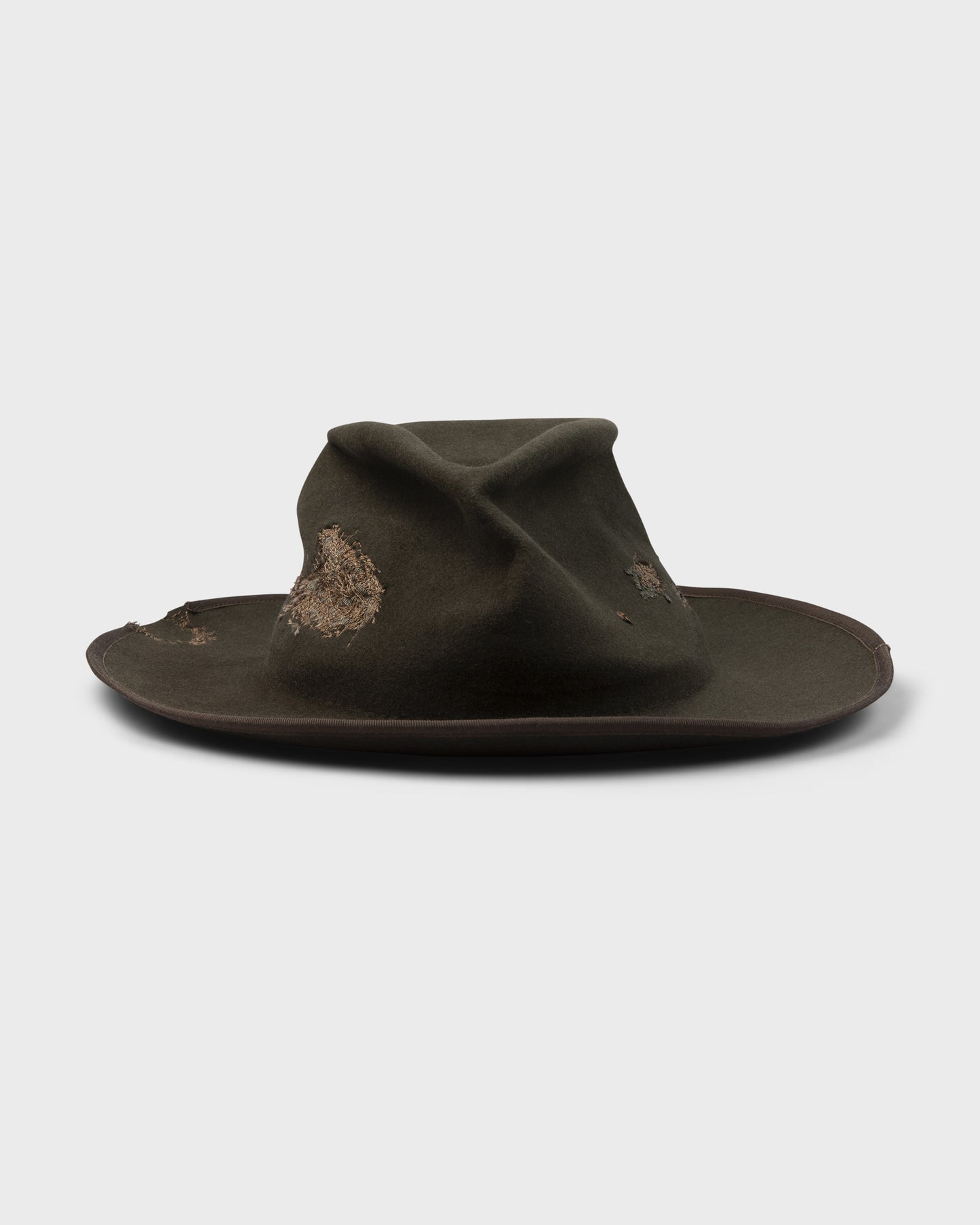Crazy Horse Dark Olive Stiff - Italian handmade hat from Florence | SUPERDUPER
