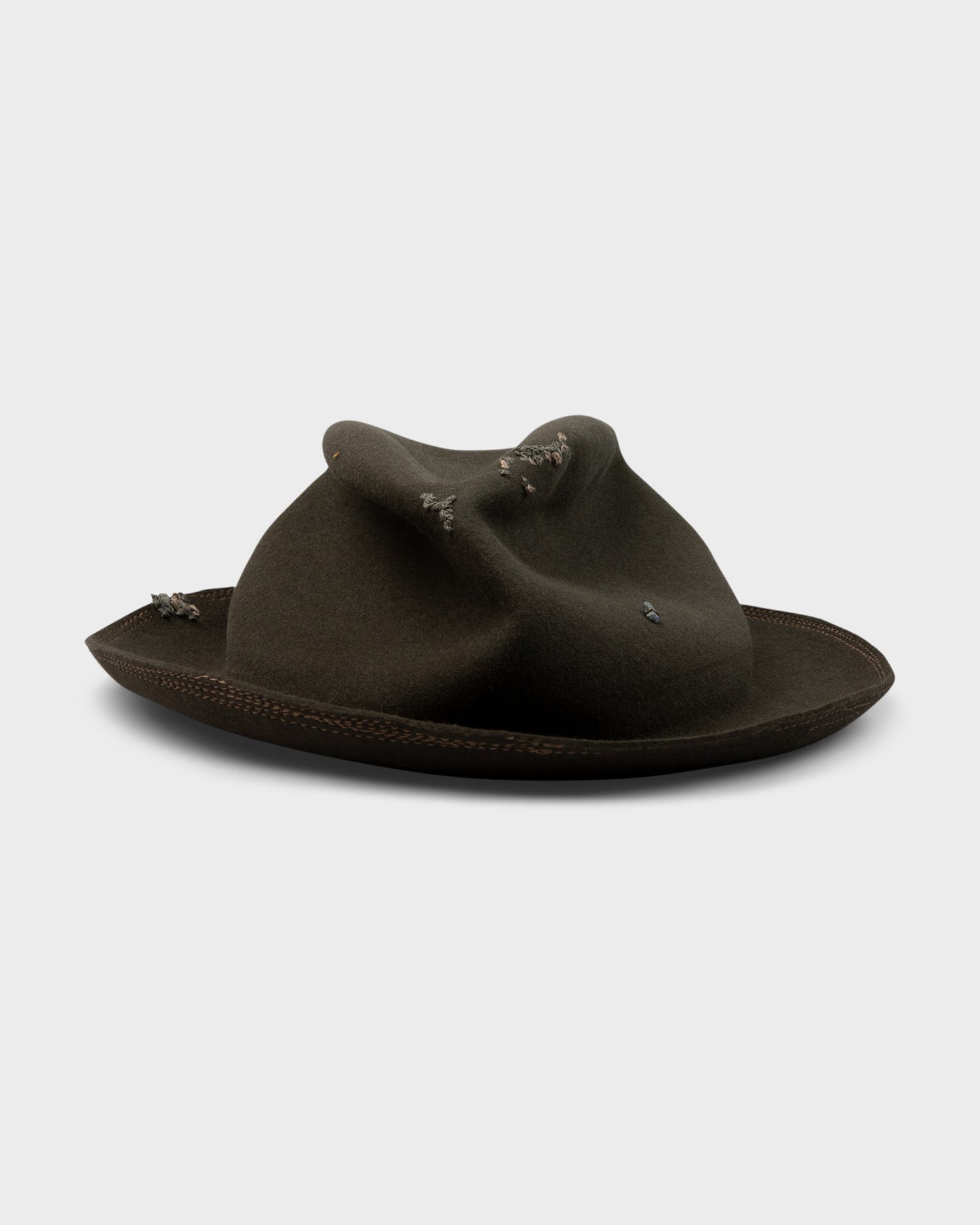 Hobo Dark Olive Soft - Italian handmade hat from Florence | SUPERDUPER