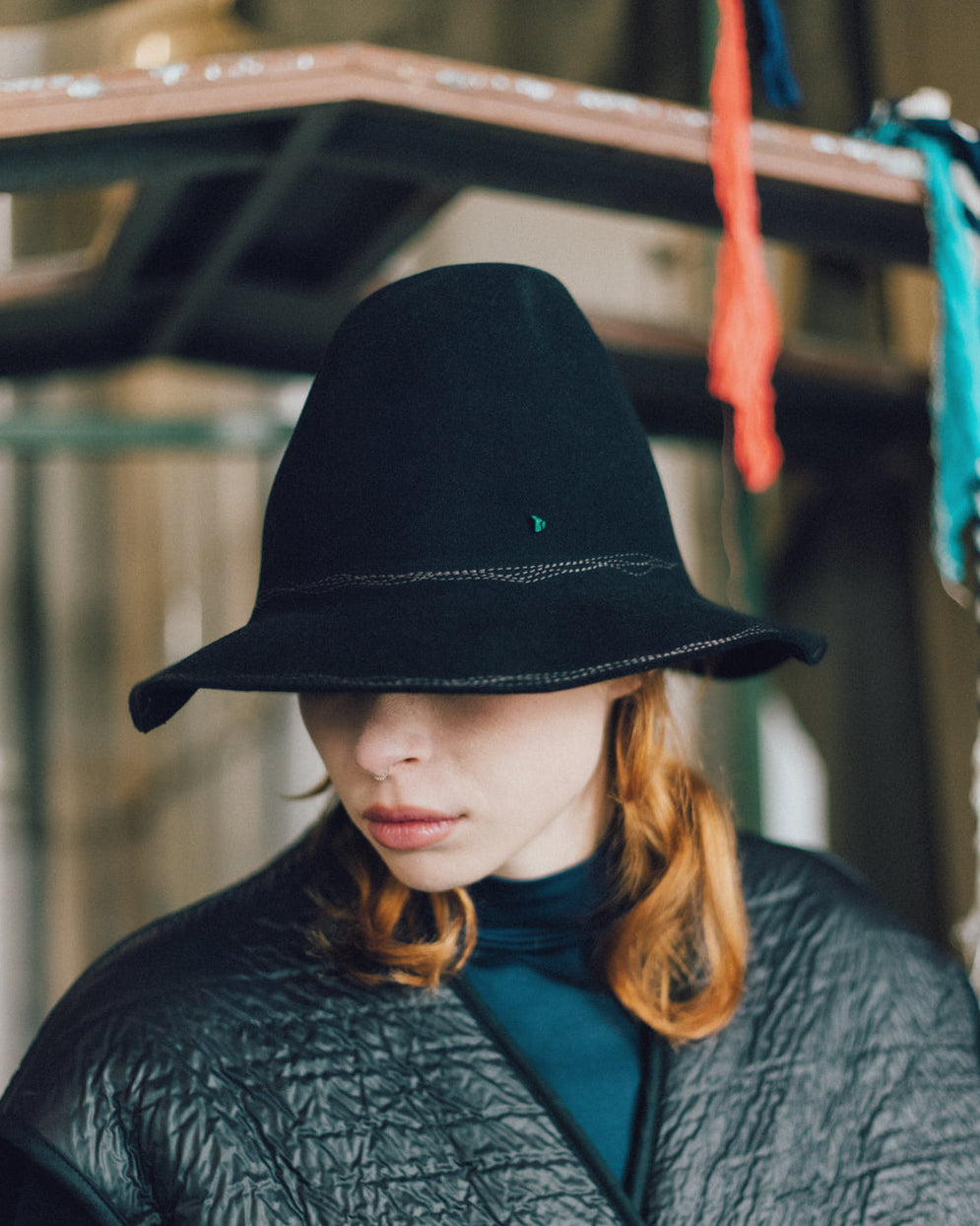 Flower Picker Black Soft - Italian handmade hat from Florence | SUPERDUPER