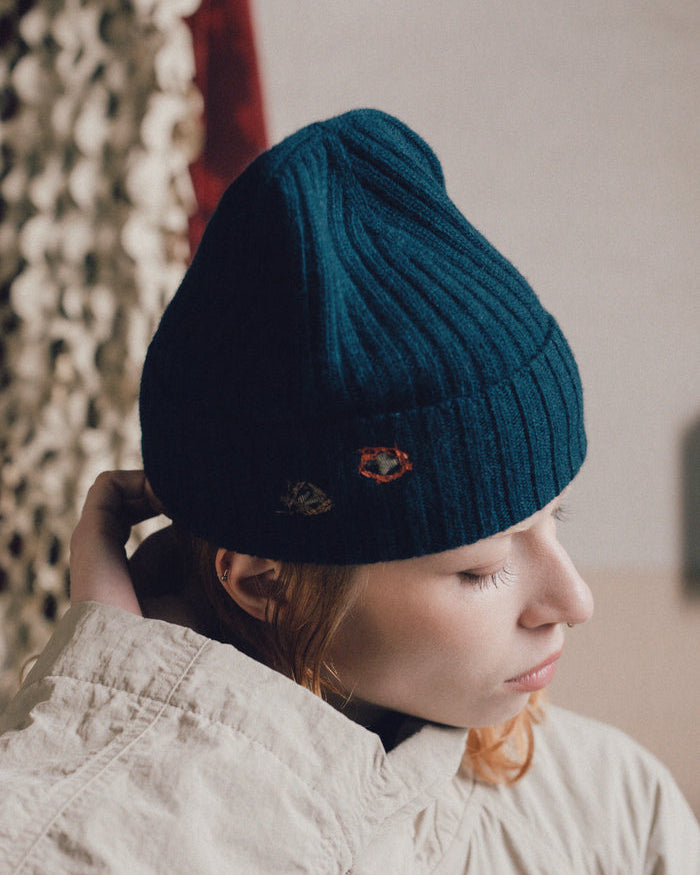 Beanie Navy - Italian handmade hat from Florence | SUPERDUPER
