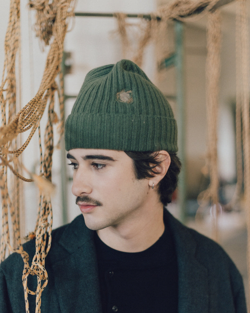 Beanie Olive - Italian handmade hat from Florence | SUPERDUPER
