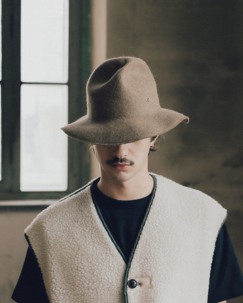 Flower Picker Natural Beige Raw - Italian handmade hat from Florence | SUPERDUPER